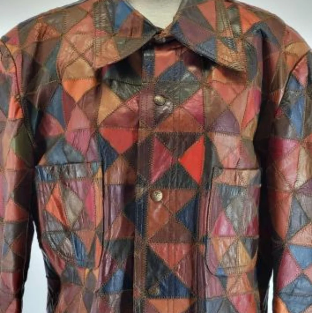 Gordon & Ferguson Co. Field and Stream leather patchwork vintage jacket - Picture 8 of 14